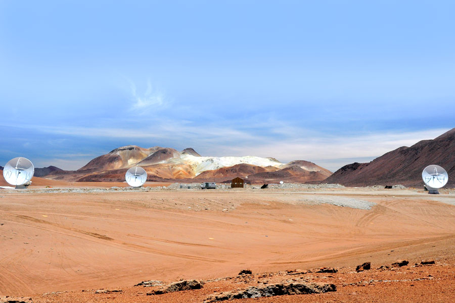 
        ALMA is an astronomical interferometer of radio telescopes in the Atacama Desert of northern Chile.
    